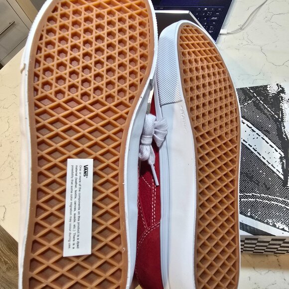 VANS Skate Half Cab VN0A5FCDY52 RED WHITE MID TOP SHOES LEATHER MEN'S 10.5 NEW - Picture 9 of 10